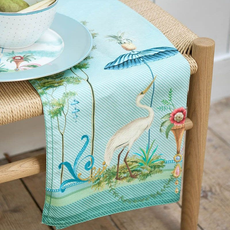 Theedoeken blauw wit gestreept Cornishware